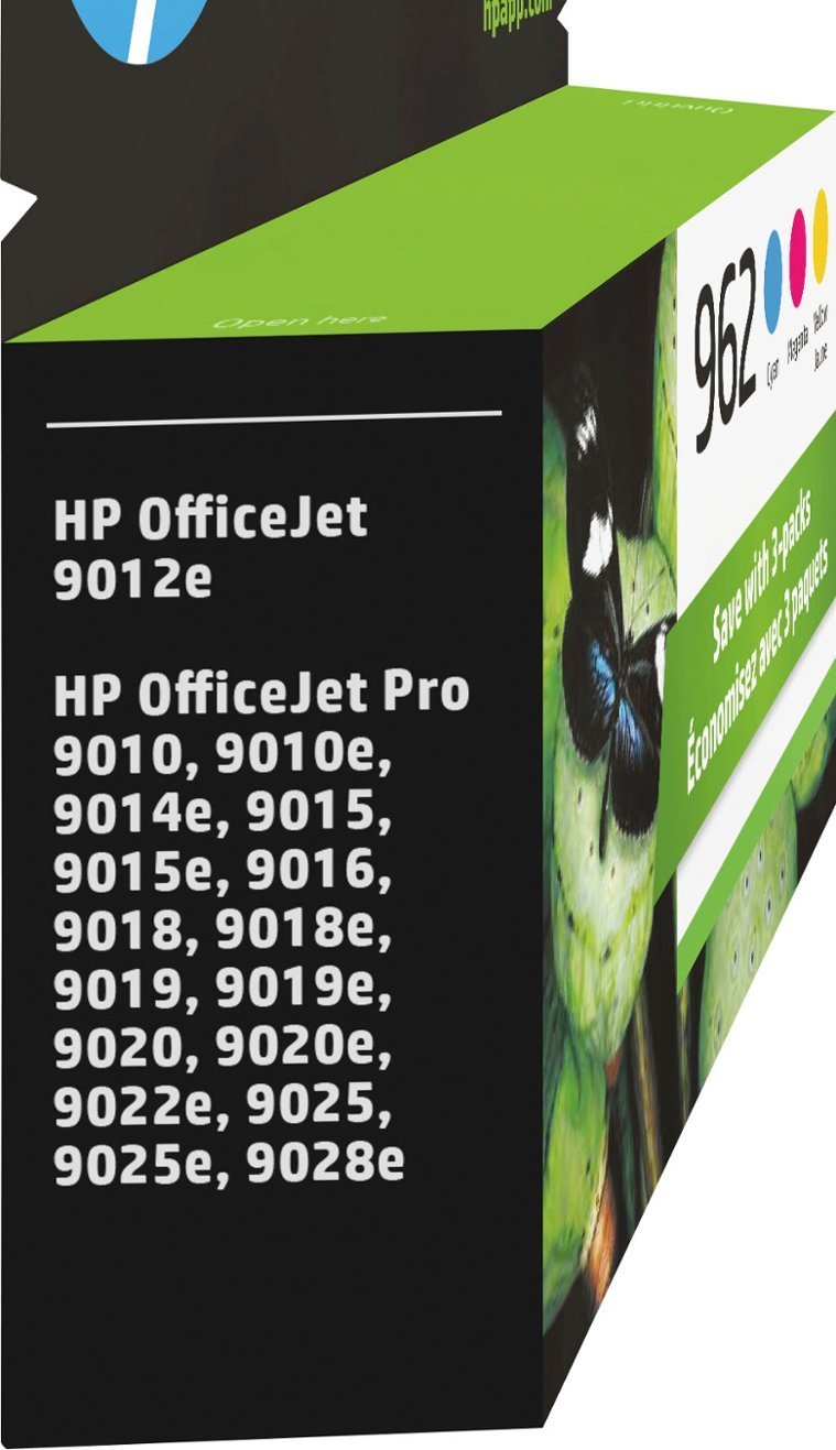 HP - 962 3-Pack Standard Capacity Ink Cartridges - Cyan/Magenta/Yellow