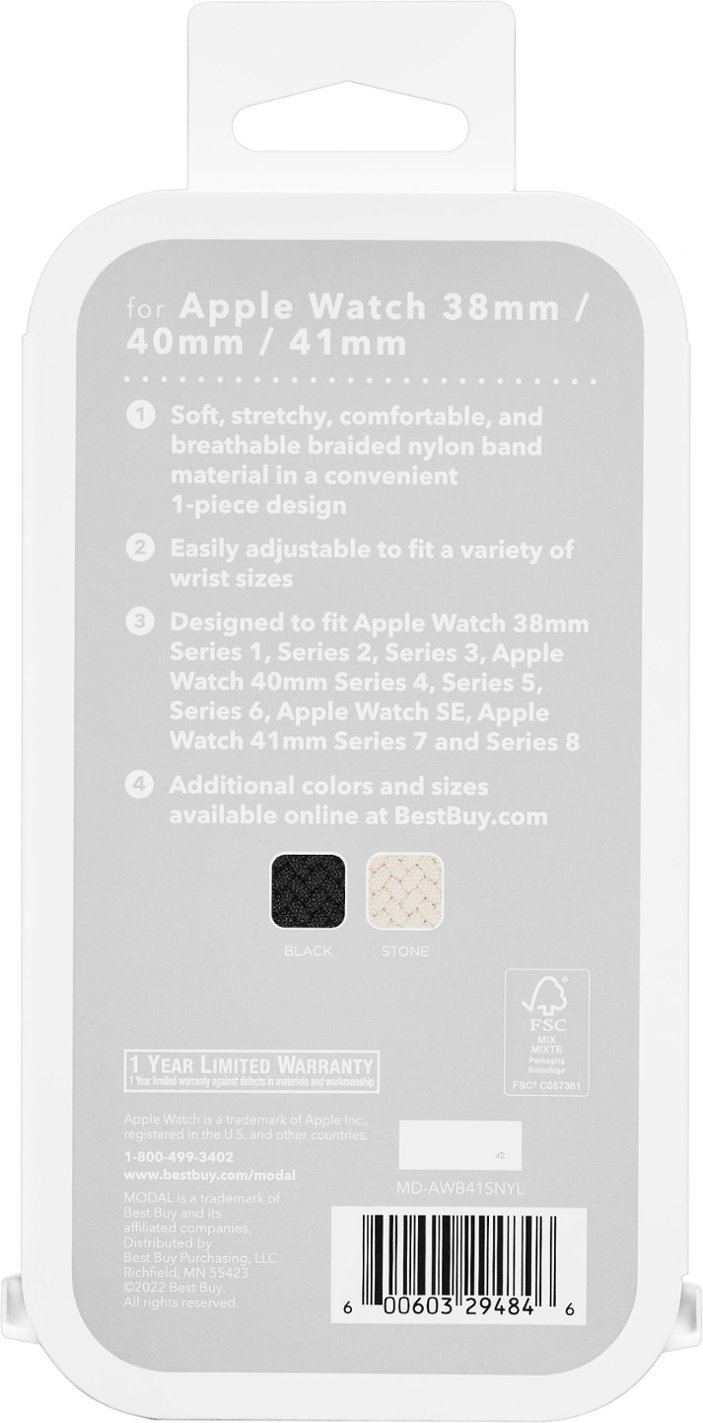 Modal™ - Nylon Watch Band for Apple Watch 38mm, 40mm, 41mm and Apple Watch Series 8 41mm - Stone