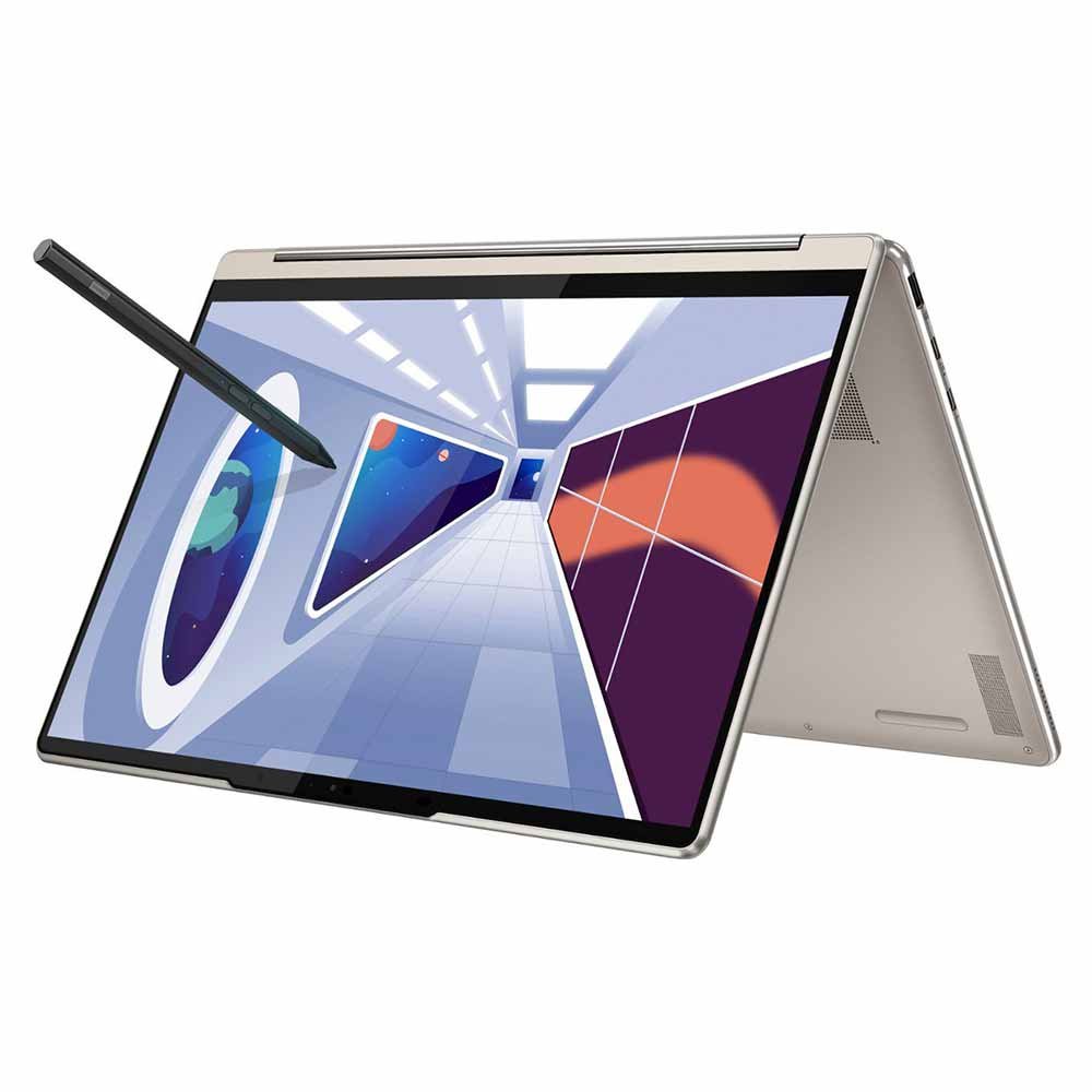 Lenovo - Yoga 9i 2-in-1 14" 2.8K OLED Touch Laptop with Pen - Intel Evo Platform - Core i7-1360P with 16GB Memory - 512GB SSD - Oatmeal