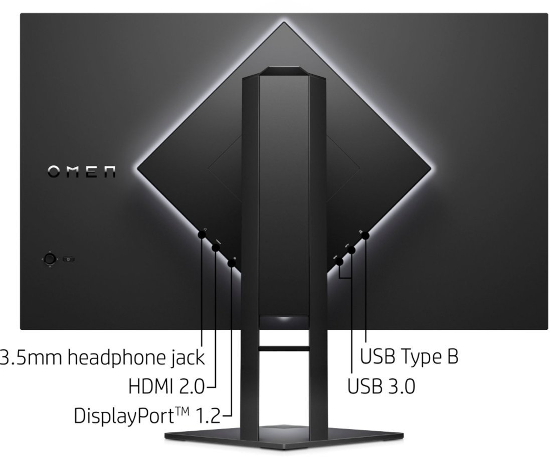 HP OMEN - 27" IPS LED QHD FreeSync & G-Sync Compatible Gaming Monitor (DisplayPort, HDMI, USB) - Shadow Black