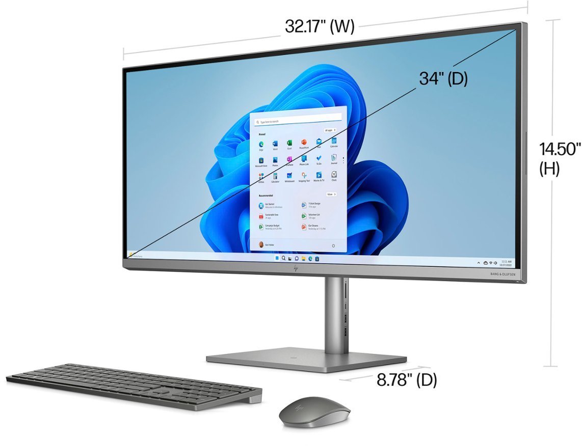 HP - Envy 34" WUHD All-in-One - Intel Core i7 - 16GB Memory - NVIDIA GeForce RTX 1650 - 1TB SSD - Turbo Silver Aluminum