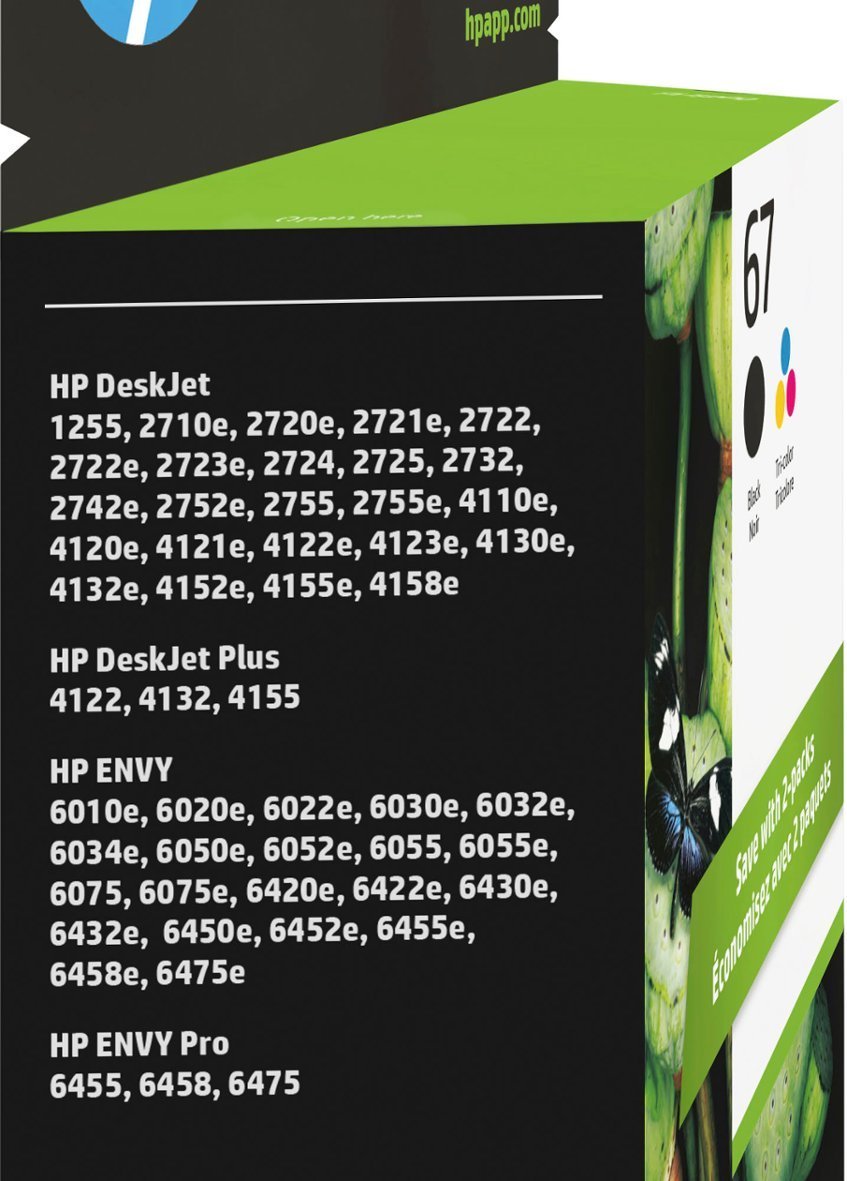 HP - 67 2-Pack Standard Capacity Ink Cartridges - Black & Tri-Color