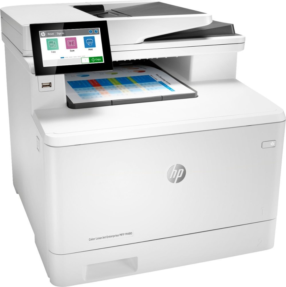 HP - LaserJet Enterprise M480F Color All-In-One Laser Printer - White